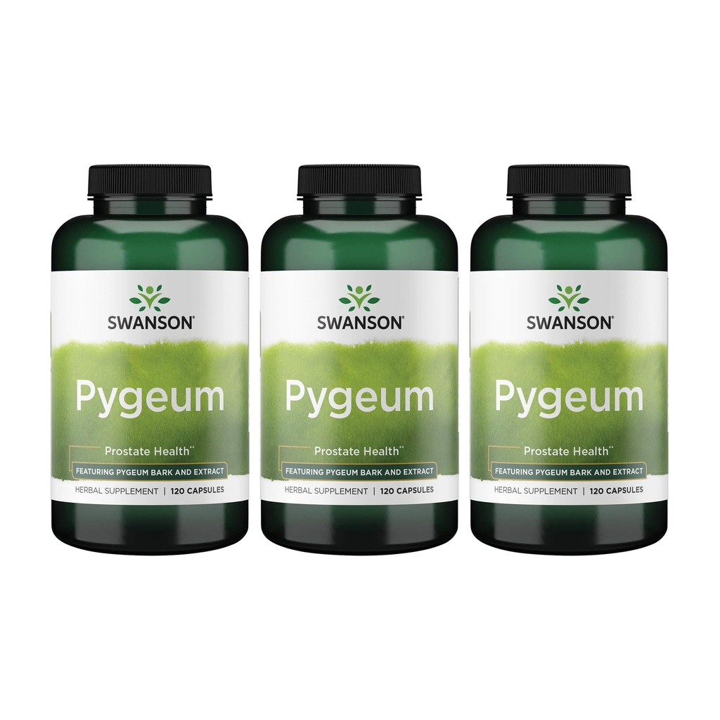 Swanson Pygeum - Supliment vegetal - Suplimentul pentru bărbaţi în sănătate - (120 capsule fiecare, 400 mg) 3 Ambalaj