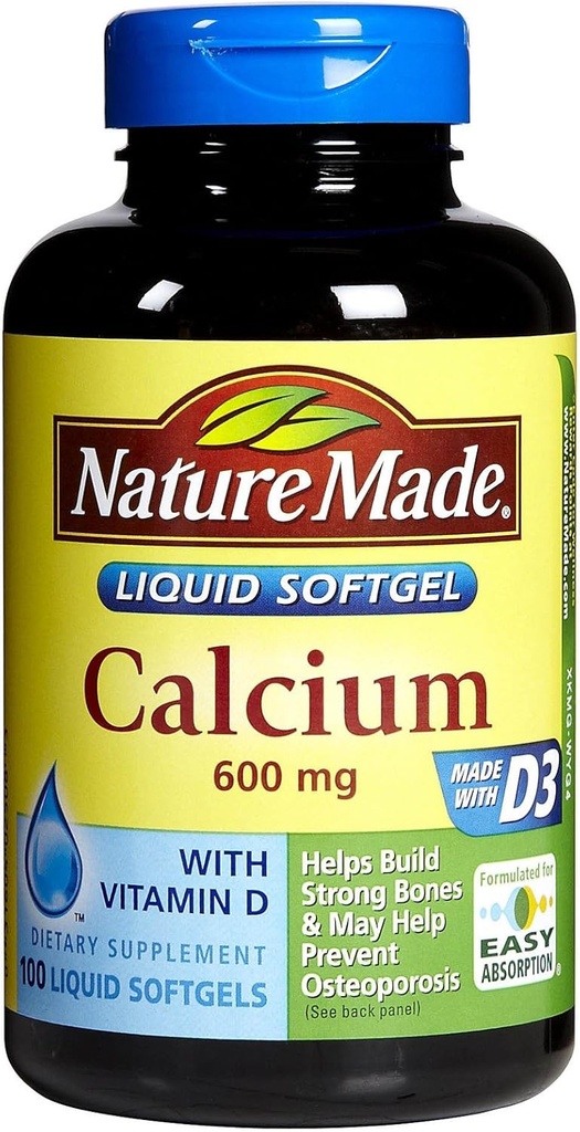 Natura produs calciu 600 mg - 100 Softgels, ambalaj de 4
