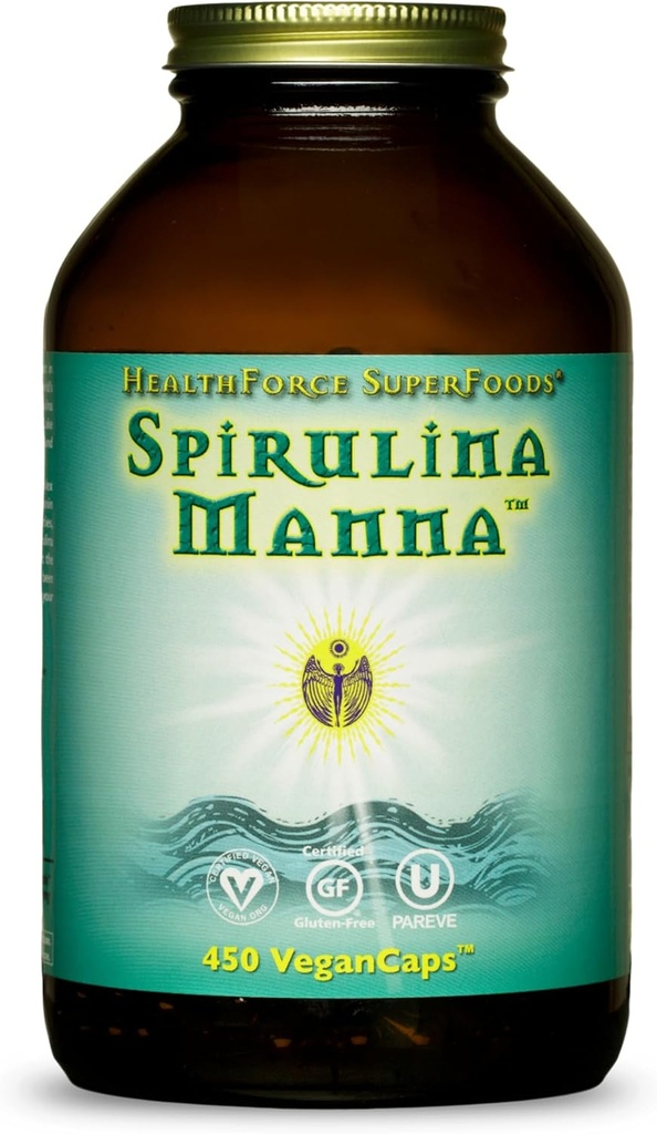 HealthForce Super Foods Spirulina Manna - Capsule - 450 capsule Vegan