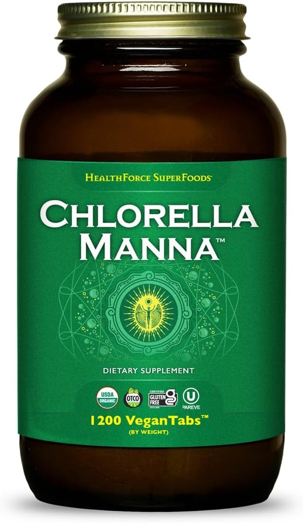 HealthForce Super Foods Chlorella Manna - tablete - 1200 comprimate Vegan