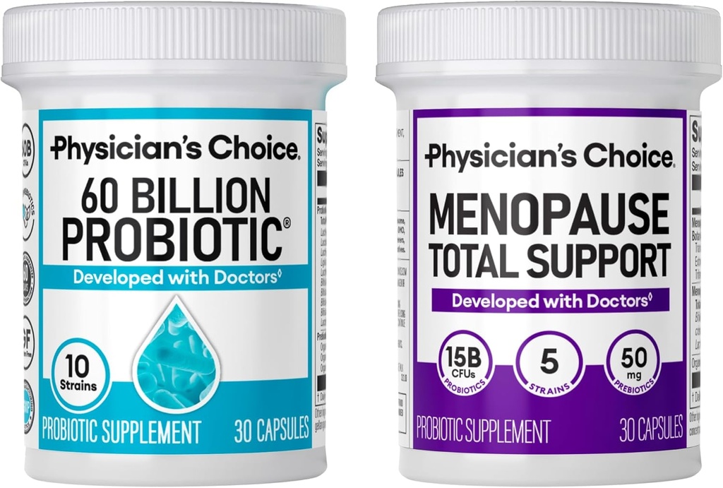 Suport pentru menopauza medicului + Suport pentru sanatate digestiva Bundle - 30ct