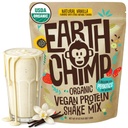 EarthChimp Organic Vegan Proteina pulbere - cu Probiotice - non OMG-uri, lactate gratuit, non-Whey, Pe bază de plante proteine pulbere pentru femei și bărbați, Gluten gratuit - 52 Serviri 64 Oz (Vanilla)
