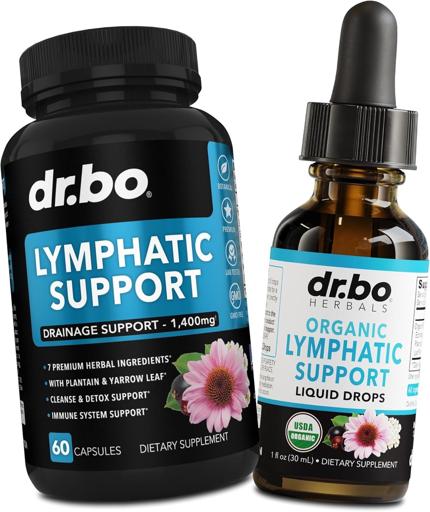 Limphatic Drenaj Suplimente Pastile & picături - Suport organic Lymphatic Picături lichide Curățenie, Sistem Lymph Support Supliment pentru Nodes Picioare & Neck - Limph Node Detox Sistem de drenaj