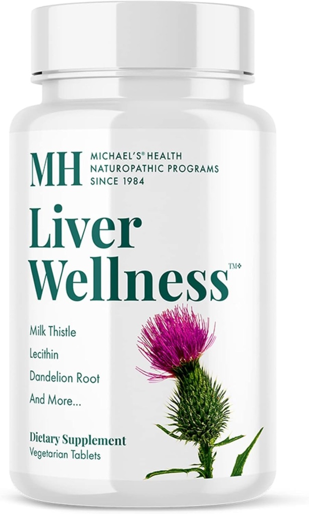 MICHAEL de sănătate Programe naturopatice Boală hepatică - 90 comprimate vegetariene - Conține Nutrienți pentru suport hepatic - Kosher - 30 Serviri