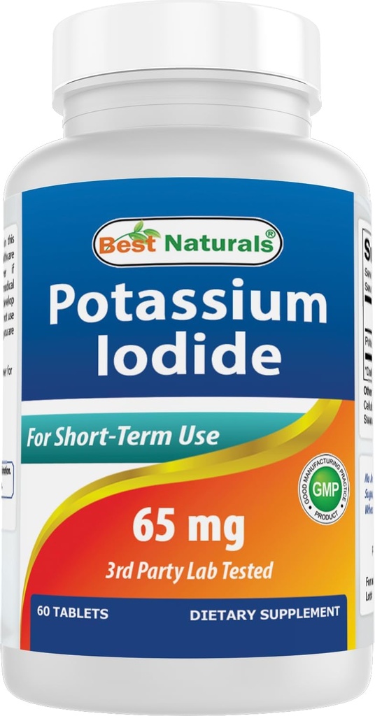 Cele mai bune naturale iod de potasiu 65 mg - Supliment alimentar, 60 comprimate (conte de 60 (pachet de 1)) (6)