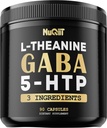 3in1 GABA Suplimente 750mg L-Teanină 200mg & 5-HTP (5-hidroxitriptofan) - echivalent cu 1000mg - Suport de sănătate cerebrală, concentrare, stare de spirit confortabil - 90 capsule
