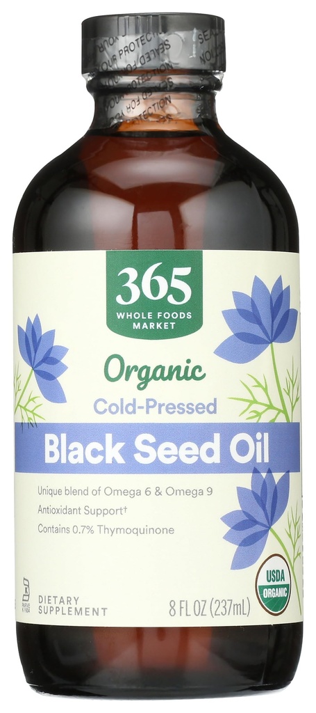 Piata intregului aliment, Ulei de seminte negru organic, 8 Fl Oz