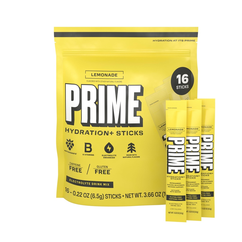 PRIME HYDRATION+ Sticks Limonadă 
