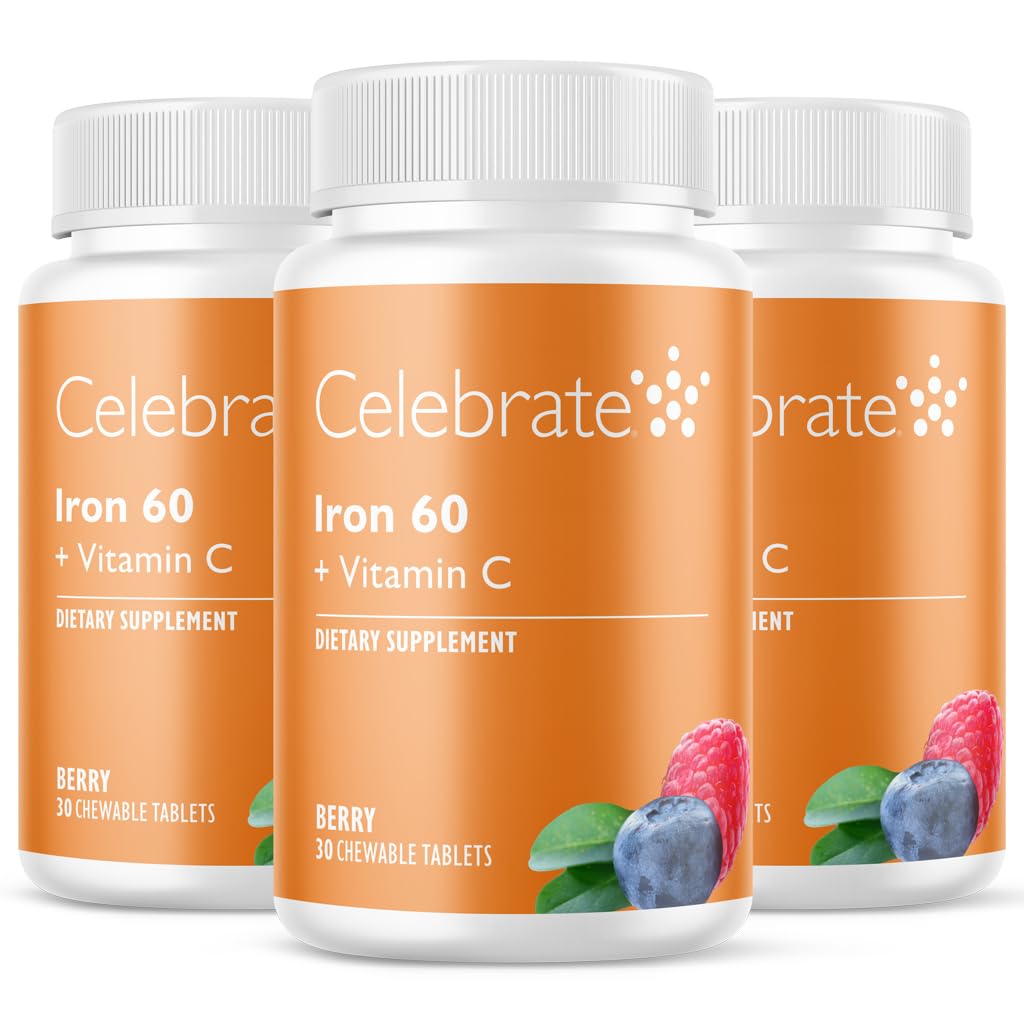 Celebraţi vitamine Suplimentul de fier cu 60 mg Fier & Vitamina C 