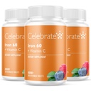Celebraţi vitamine Suplimentul de fier cu 60 mg Fier & Vitamina C 