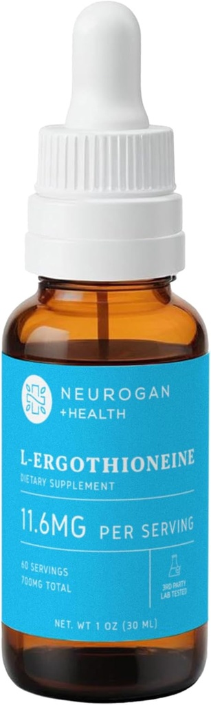 Suplimentul lichid pentru neurogan L-Ergothioneină - 700 MG 60 Servings (1 OZ) - Suport antioxidant, Combustibil pentru imbatranire sanatoasa si Brain* - Made in USA