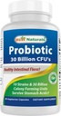 Cele mai bune naturi Probiotice 10 tulpini & 30 miliarde UFC Flora intestinală, 60 capsule vegetale (60 conte (pachet de 1)