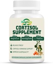Cortisol Supliment pentru femei Bărbaţi, Echilibrul hormonilor, Magneziu, Ashwagandha, Rhodiola, L-Theanină, Vitamina B6 & B12, Mood, Focus, Sleep Support, Vegan 60 Capsule