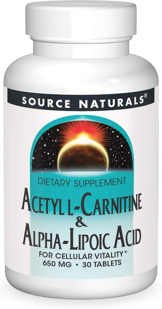 Naturals Sursa Acetil L-Carnitina & Acid alfa-Lipoic 650mg - 30 comprimate