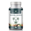 Tri-metil+ B Complex de vitamine B metilate - Complex complex de metil B pentru MTHFR Suport cu forme active de metilcobalamină B12, adenosilcobalamină și metilfolat
