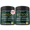 Bundle 6in1 Suplimentul de păpădie & 6in1 capsule rădăcină de sfeclă - Suport Digestive, Imun și Heart Health