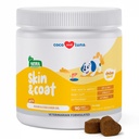 Omega 3 Ulei de pește pentru câini - Skin & Coat Supliment cu ulei de ficat de cod, Algae, EPA & DHA Acidi grasi pentru vărsarea câinilor, Mâncărime, Spoturi fierbinți, Alergia pielii, Suport comun & inima - 90 Chews moale