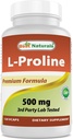 Cele mai bune naturale L-prolină Supliment alimentar Aminoacid 500 Mg, 120 Număr (81776014456)