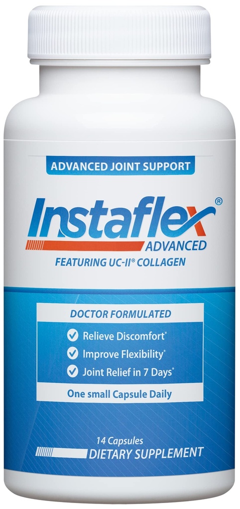 Instaflex Advanced Joint Supplement - Doctor Formulated Joint Relief Supplement, Featuring Colagen & 5 Other Joint Discomfort Fighting Ingredients - 14 Conte