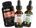 Candi Cleanse & Picături de ulei Oregano - Ulei organic de picături de Oregano lichid & negru Walnut Wormwood - Complexul de echilibru de creștere suplimentară cu rezistență suplimentară, Natural Curatenie Gut Curățator Oral Detox Health Suplimente Capsule