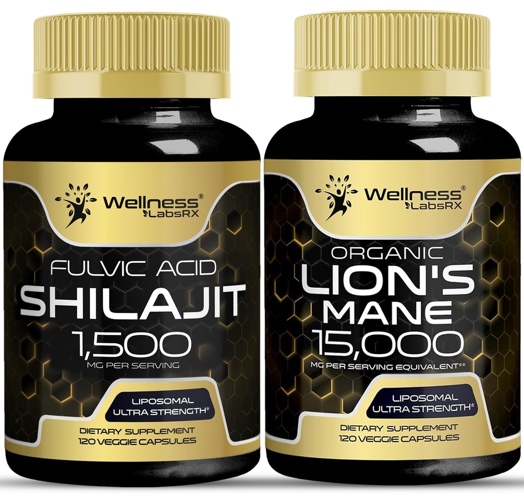 wellNESS LABSRX Lions capsule suplimentare Mane cu Shilajit Himalayan capsule 