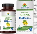Brieofood Organic Senna 1500mg, 45 Servings, Vegetarian, Gluten Free, 90 comprimate vegetariane