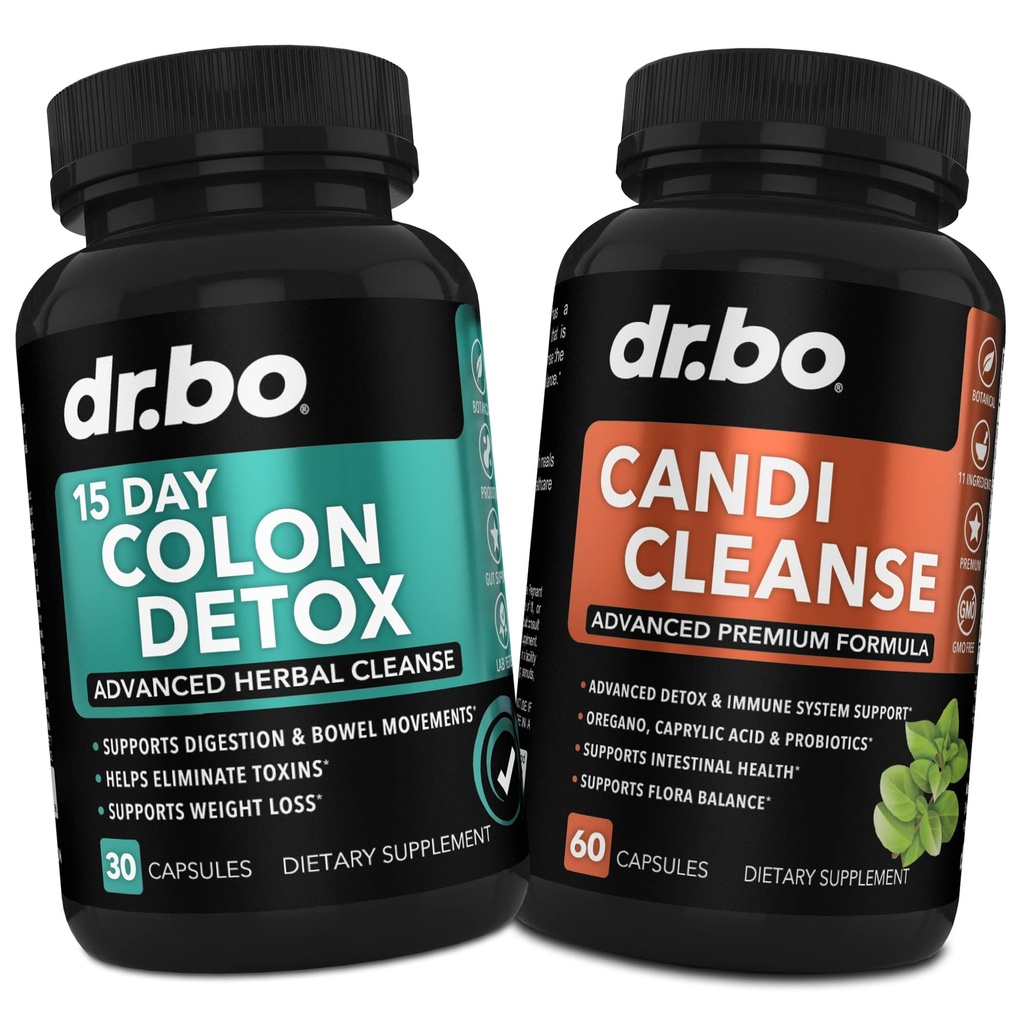 Colon Candi Cleanse Detoxifiere Suport - Anti Overgrowth & 15 zile Intestinal Curatese Pastile & Probiotic - Balance Control & Acționând rapid Laxative naturale pentru Constipație Relief - Mișcarea Bowel Gut Health