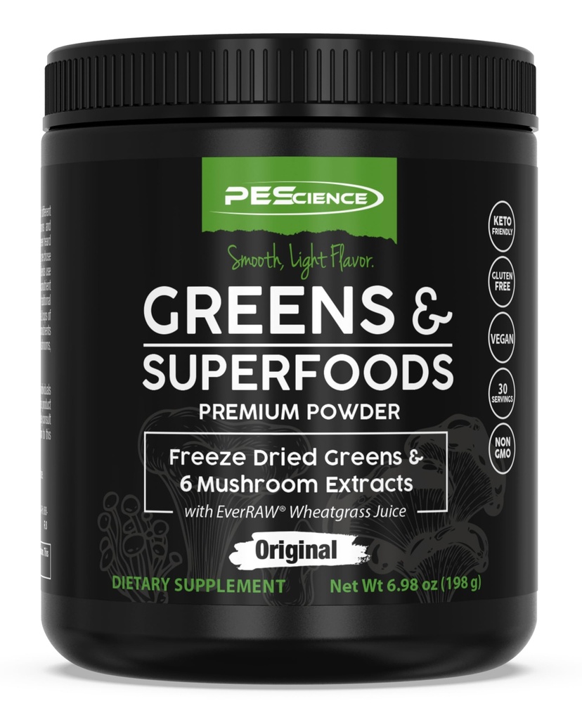 Pulverizatori Pulverizați Superfood cu Clorofilă Naturală, Reishi & Turkey Tail Mushroom Powders, Freeze-Dryd Kale, Spanac, Broccoli Sprots, Aromă originală, 30 Serviri