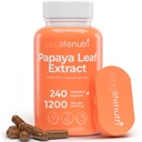 LongLifeNutri Papaya Leaf Extract Supliment 1200 mg pe Servire - 240 Capsule vegetariene, 4 Month Supply, de la Carica Papaya pentru Daily Wellness, GMP Certified, Made in USA