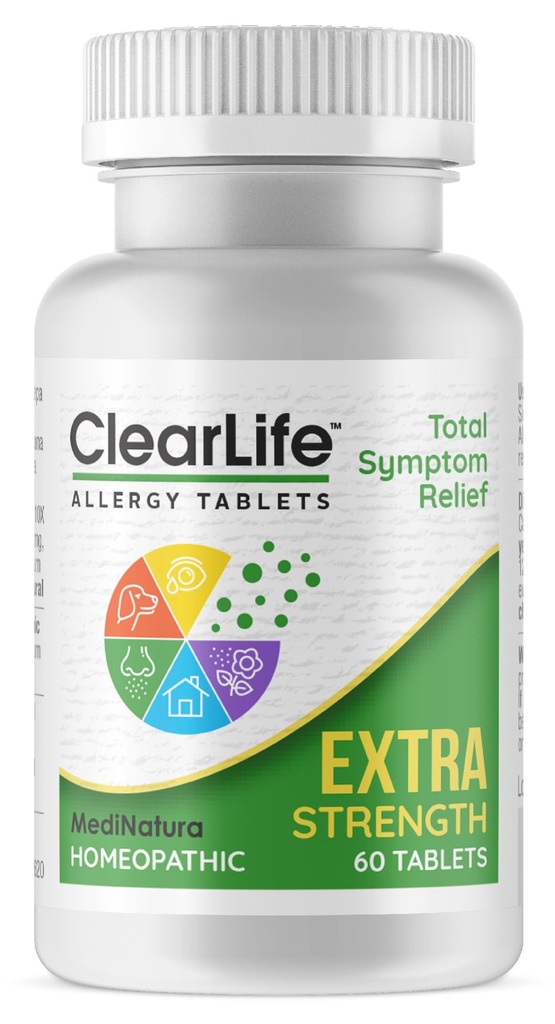 ClearLife Extra Putere Multi-System Alergia Relieving Homeopatic Remedy - 15 Active Puternice Oferă Congestia Maximă Potent, Mâncărime & Sinus Ajutor de presiune - non-Drowsy - 60 comprimate
