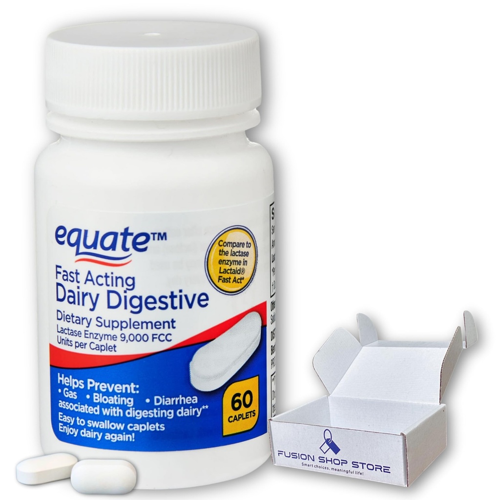 Lactase Rapid Acting- Dairy Digestive Supliment, 60 caplete (Pachet de 1)