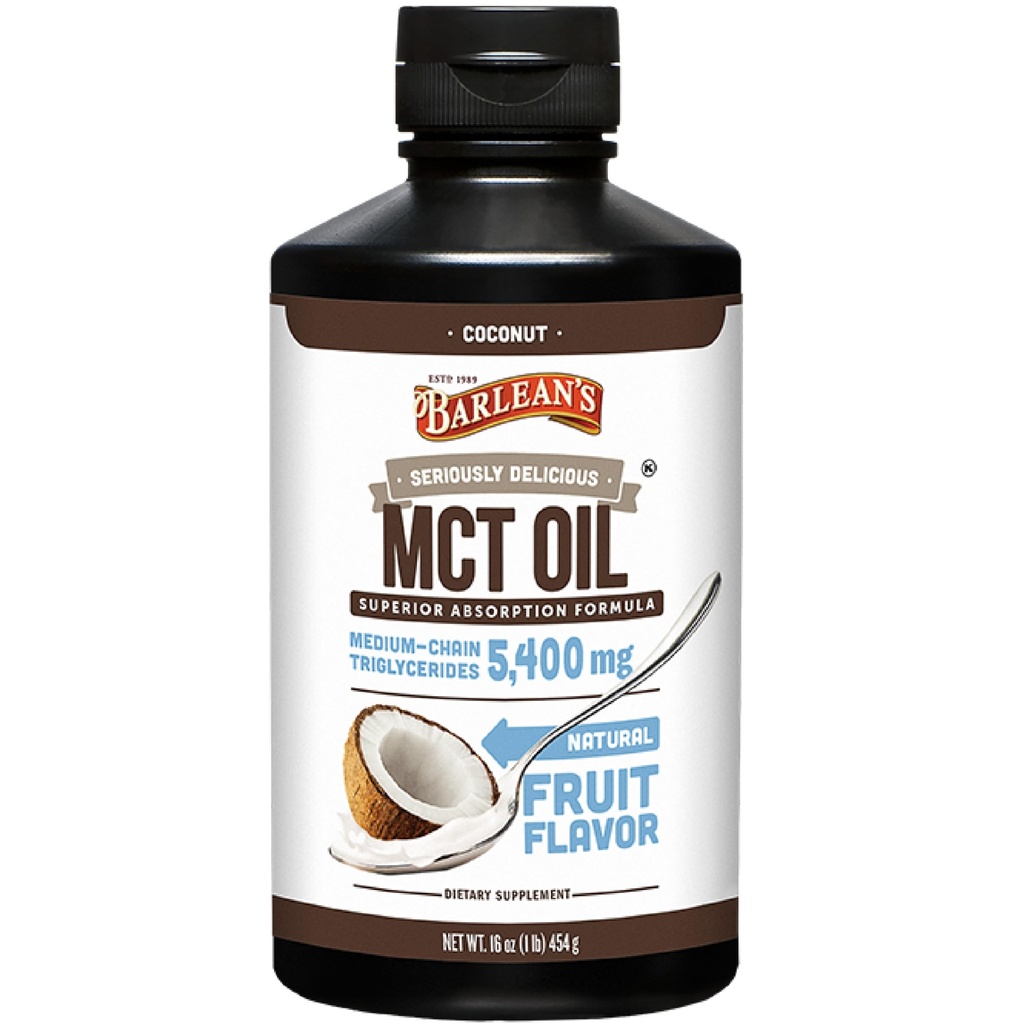 Suplimentul de ulei MCT al lui Barlean, nuca de cocos aromat pentru cafea Keto, emulsionate lichid sirop cu 5,400 mg de plante-Based MCT pentru a sprijini energie, focus si Wellness, 16 oz