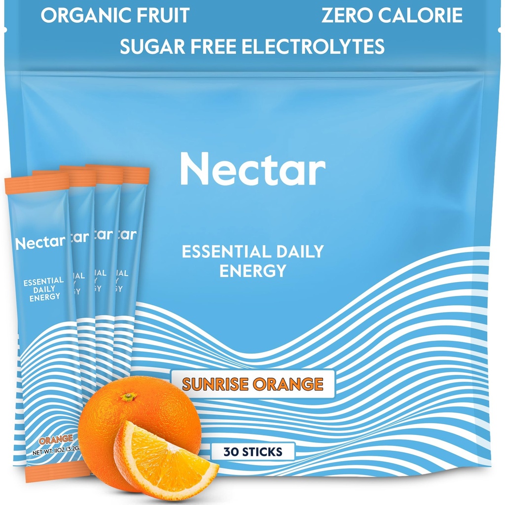 Nectar Energetic Booster - Cafeina organica, B12 & Electroliti - Zahar Free & Zero Calorie 