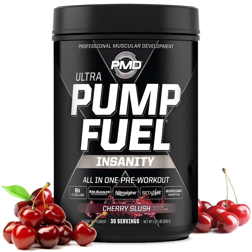 MPD Pompă de combustibil Sport Pump Ultra nebunie - Premium Pre Workout pulbere și pompa musculară, Focus mai mare, Endurance & Recovery, Creatină Premium, Arginine & Beta Alanine - Cherry Slush (30 Servings)