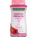 Solutii Optimale de Bounty Naturale Gume prenatale esentiale, Acid folic si iod, Omega 3 si DHA, 50 Conte, 25 Serviri totale