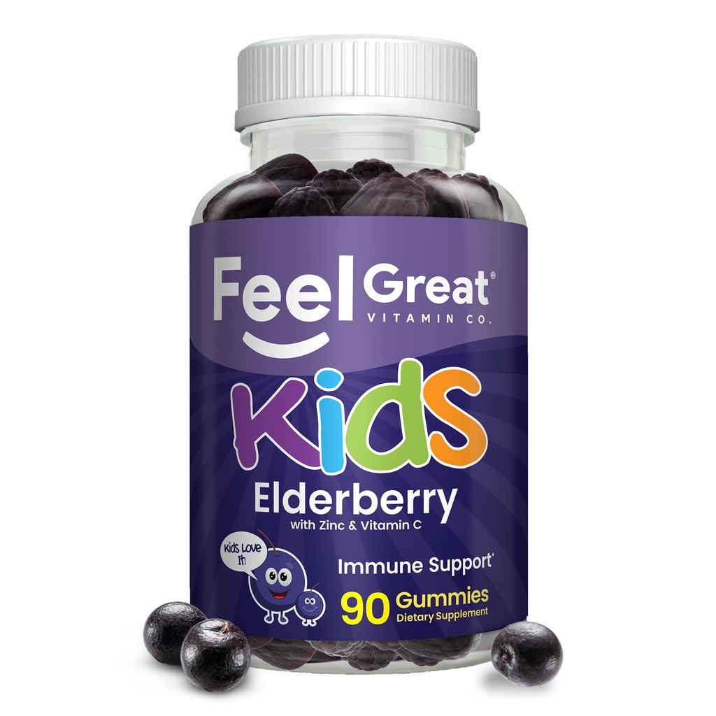 Simțiți-vă mare vitamina Co. Gume de elderberry pentru copii 