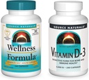 Sursa Naturals Wellness Formula și 5000 ui Vitamina D-3, 240 capsule în fiecare flacon