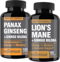 Cel mai bun Panax Roșu Coreean cu Lions Mane Suplimente cu Ginkgo biloba pentru Welfey Sanatos si Lifestyle.