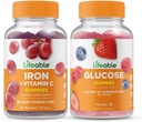 Fier viu cu vitamina C + glucoză, gume Bundle - mare degustare, supliment de vitamine, gluten gratuit, OMG gratuit, guma de mestecat