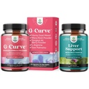 Bundle of G Curve Horny Goat buruieni pentru femei - Energetic Energetic Mood Performance and Herbal Liver Support Milk Thistle Supplement with Dandelion Root, Choline, Beetroot & Anghinare extract