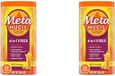 Metamucil Fiber, 4-in-1 Psyllium Fiber Supliment Powder cu zahăr real, Orange Smooth Drink, 72 Servings (Packing May Vary), Coarse Texture, 1.9 Pound (Pachet de 2)