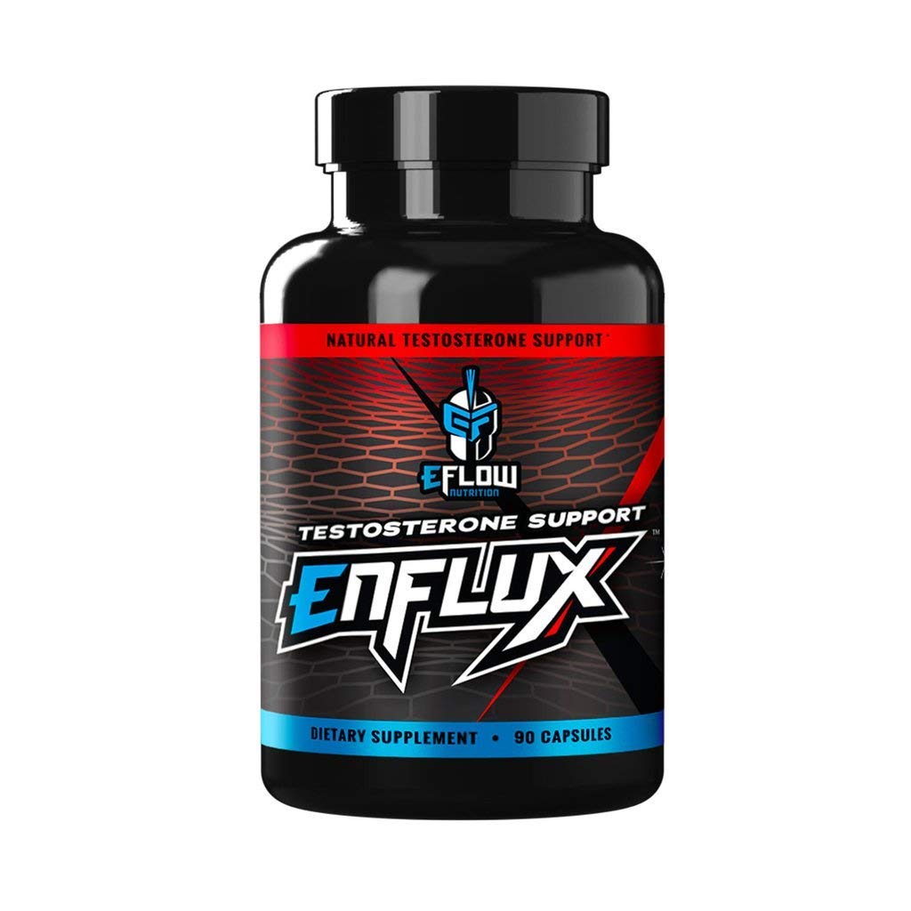 EFlow Nutriție Enflux Natural T Suport cu KSM-66 Ashwagandha - Supliment pentru a sprijini Lean Body Mass pentru bărbați și femei - Schinduf, DIM, Longjack & AstraGin - 90 capsule (30 zile de aprovizionare)