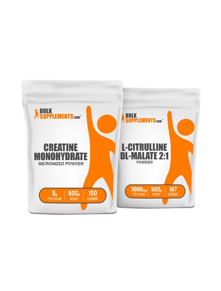 BulkSupplements Creatine 500g + Citruline Malate 500g Bundle