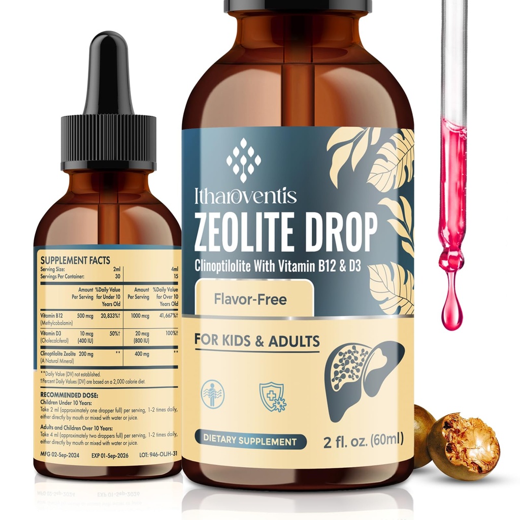 Picături lichide Zeolite, 2 Fl Oz