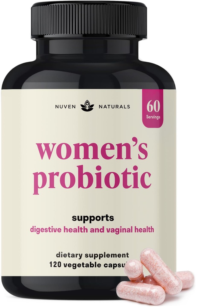 3-in-1 Femei Probiotice - 60 Servings - 12 Unique Strains, Prebiotics, D-Mannose, & Cranberry pentru Digestive Health, Vaginal Health & Immune Support - Prebiotice și Probiotice pentru femei Echilibrul pH-ului