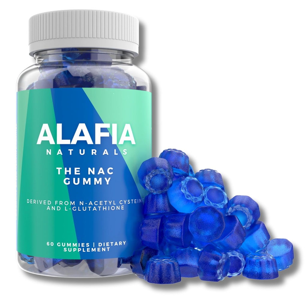 Gume NAC fără zahăr, supliment NAC pentru sănătatea respiratorie, detoxifiere hepatică & curăţare, rinichi, suport antioxidant, supliment N-Acetyl Cysteine MCT-Oil acoperit pentru absorbţie Vegan 60ct