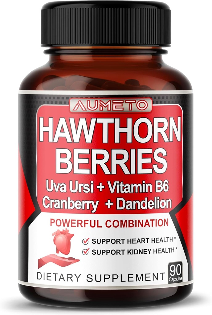 7 în 1 Ultra Hawthorn Berry cu Uva Ursi Dandelion Cranberry Apple Cidru Oţet - Inimă, Kinney Health Support