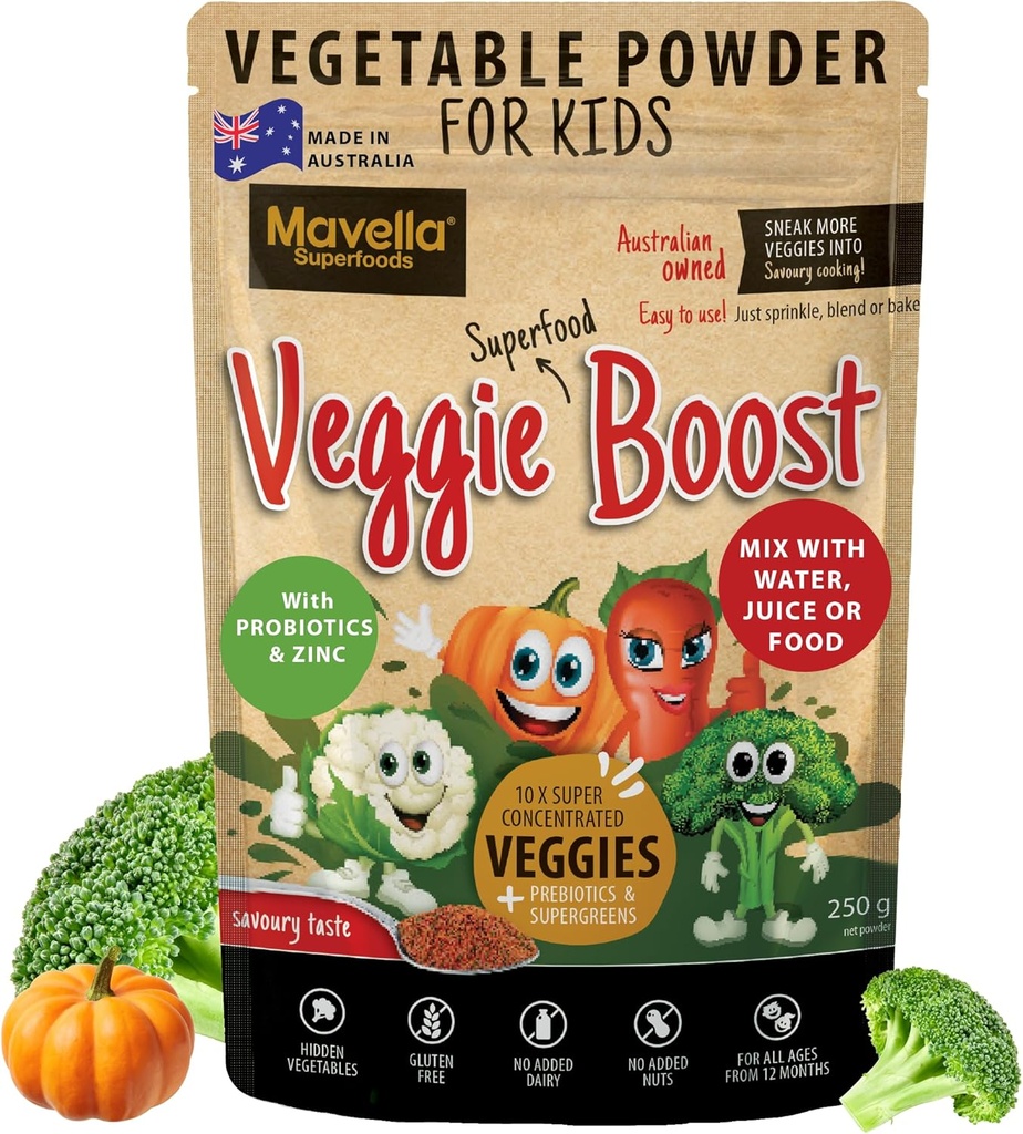 Pudră de legume pentru copii Veggie Boost Probiotice fibre Super Verzi Proteina Pea Nutritious Supliment Savoury aroma 8.82oz (250g)