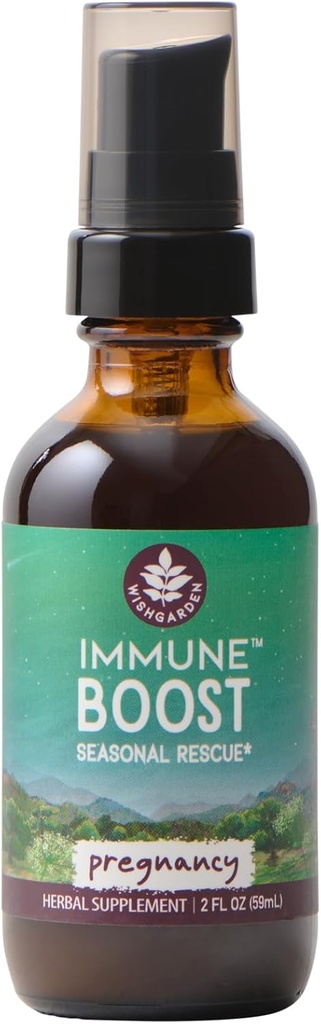 WishGarden Herbs Immune Boost pentru sarcina - plante-Based Herbal Immune Supplement w/Echinacea, Immune Boost Tinctură pentru gravide & postpartum Mamele, Sarcina-Safe Immune System Support, 2oz
