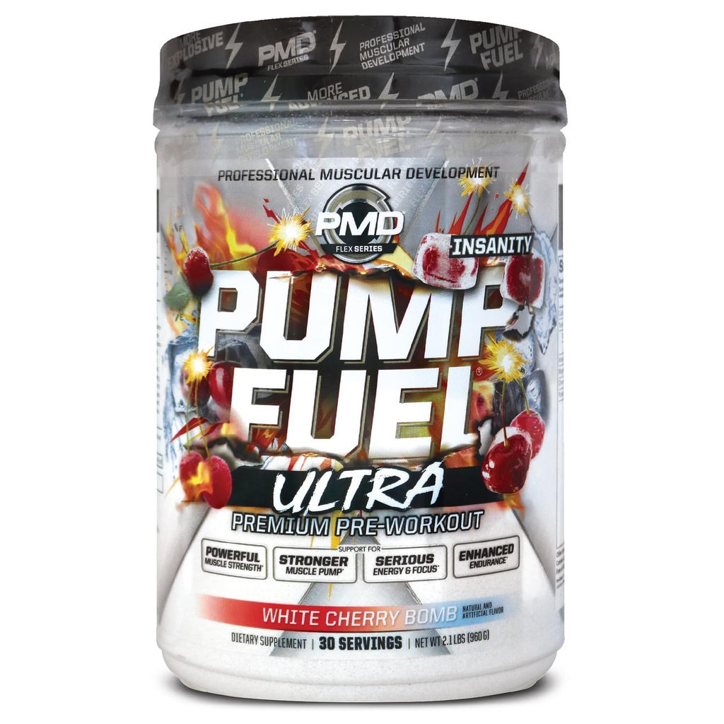 PDM Pompă de combustibil Sport Pump Ultra nebunie - Premium Pre Workout pulbere și pompa musculară, Focus mai mare, Endurance & Recovery, Creatină Premium, Arginine & Beta Alanine - Cherry Bombsicle (30 Servings)